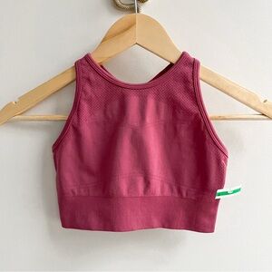 [z by zella] high neck sports bra rose XS